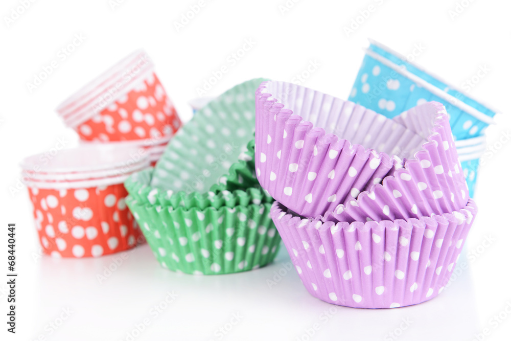 Colorful cupcake wrappers, close-up Colorful cupcake wrappers, close-up