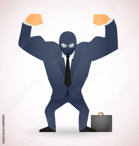 Wresatler in businessman suit