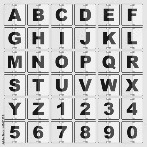 information alphabet and digits