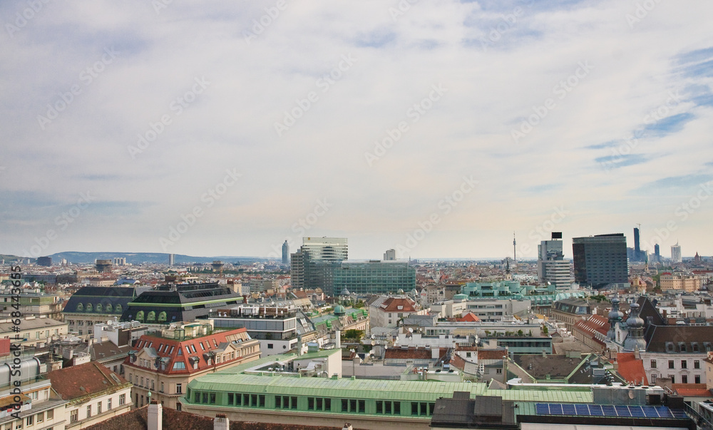 View of Vienna with St. Stephen's Cathedral. Austria View of Vienna with St. Stephen's Cathedral. Austria