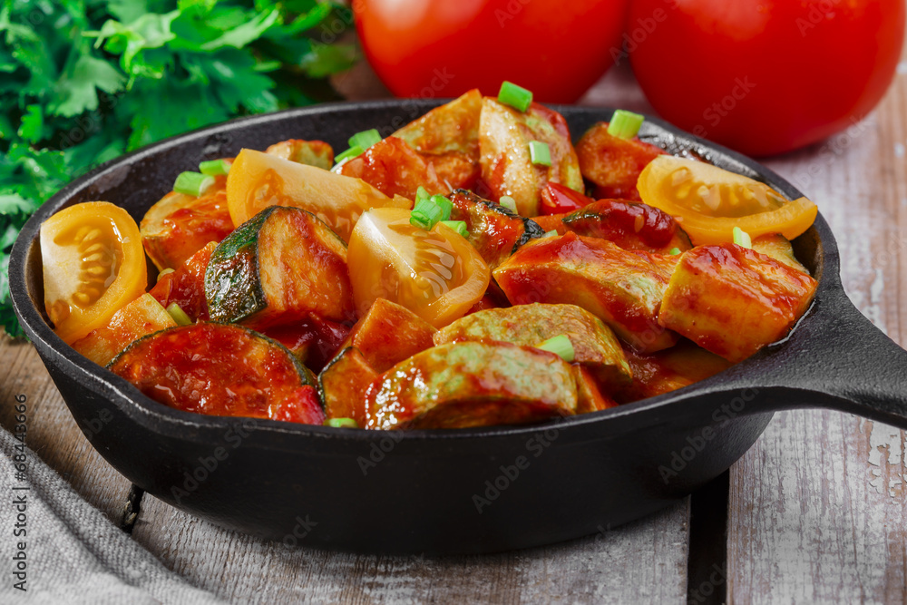 roasted squash and zucchini in tomato sauce roasted squash and zucchini in tomato sauce