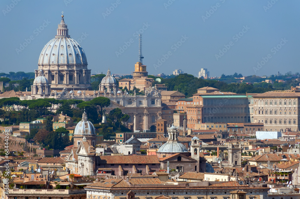 Rome roofs panorama view