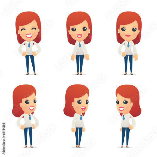 set of reception character in different poses