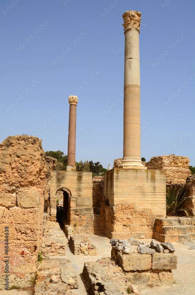 Old Carthage ruins in Tunisia
