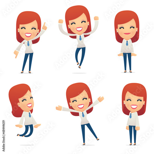 set of reception character in different poses