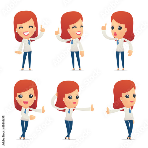 set of reception character in different poses