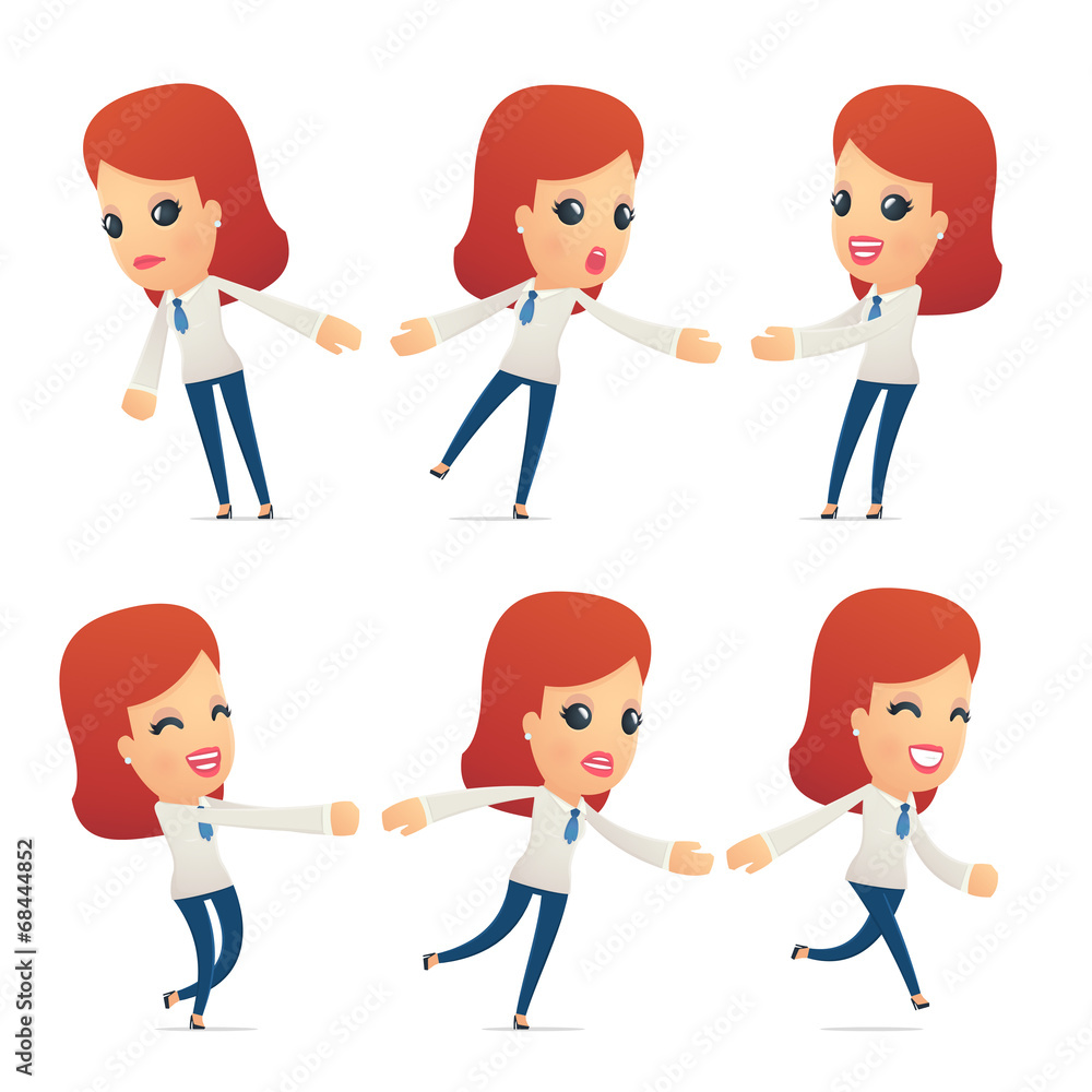 set of reception character in different poses set of reception character in different poses