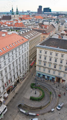 Photography View of Vienna with St. Stephen's Cathedral. Austria