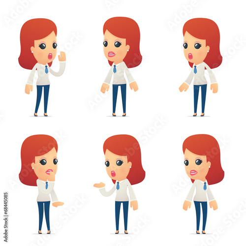 set of reception character in different poses