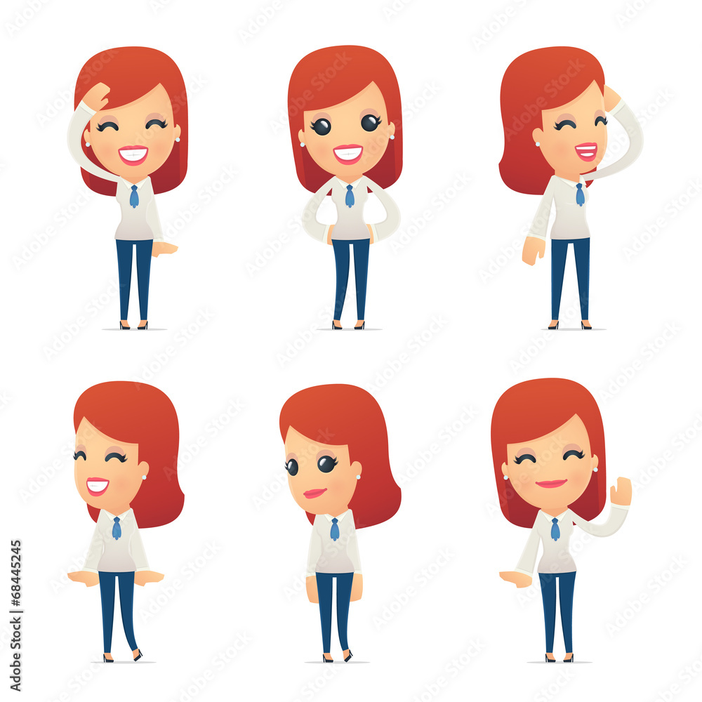set of reception character in different poses set of reception character in different poses