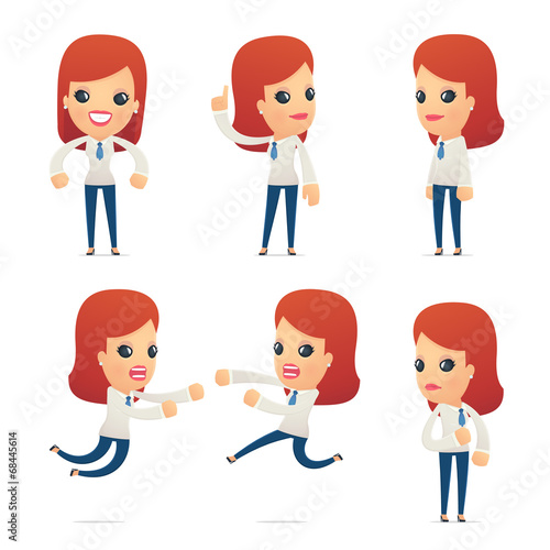 set of reception character in different poses