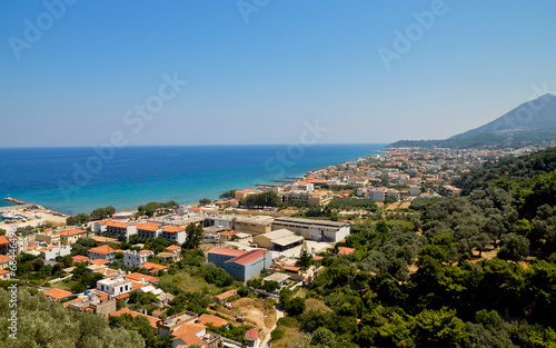 Karlovasi town panorama, Samos, Greece. © Mangojuicy