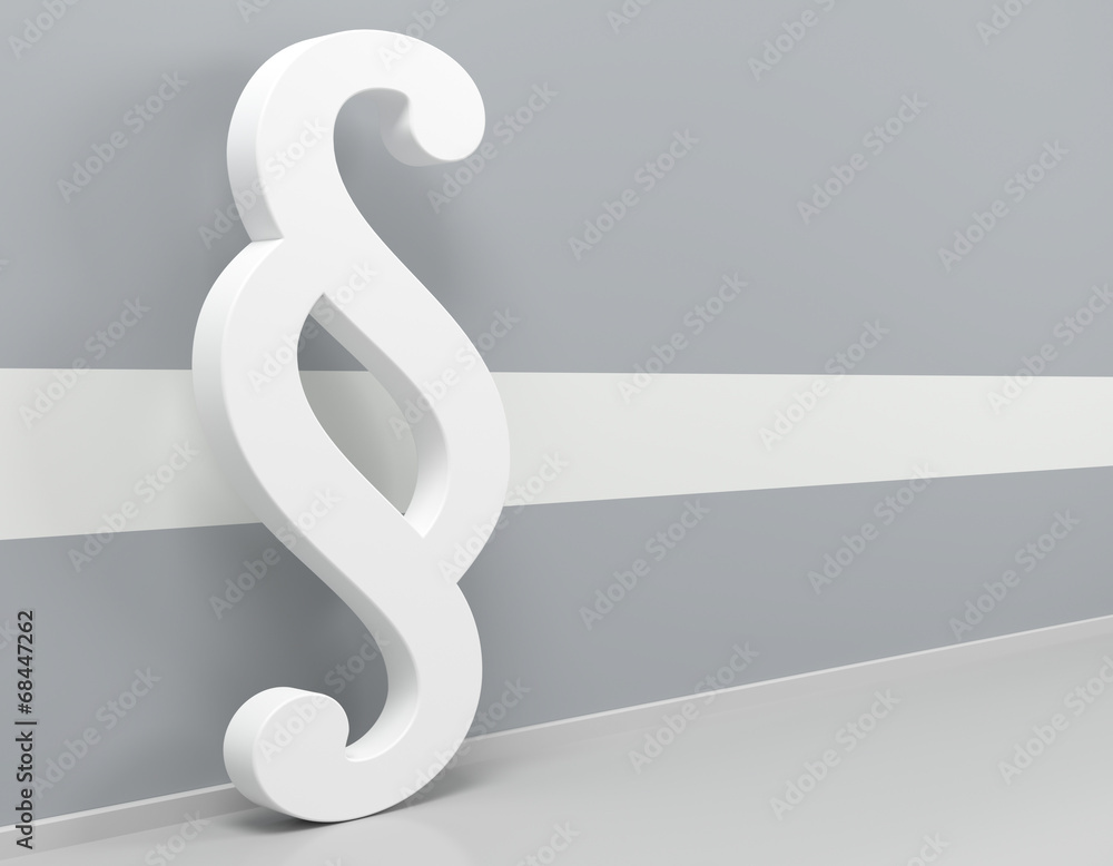 Naklejka premium Paragraph an der Wand