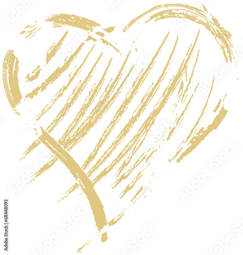 Icons heart of gold golden