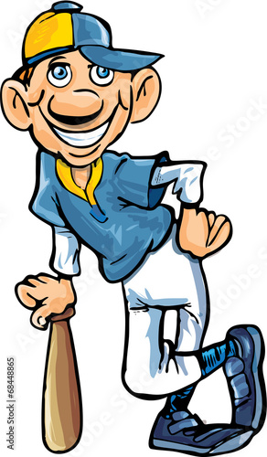 Sticker Cartoon baseball player