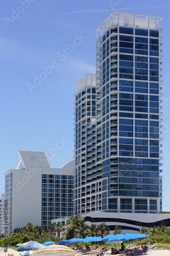 Buildings on Miami Beach stock image
