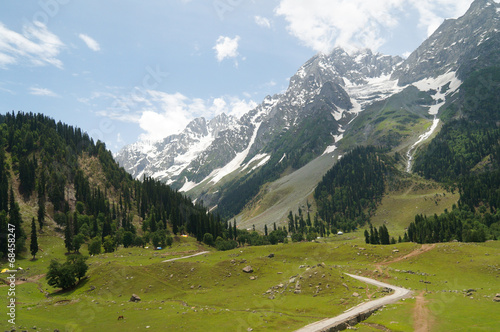Beautiful landscpae of  hill and mountain in Sonamarg  Kashmir I