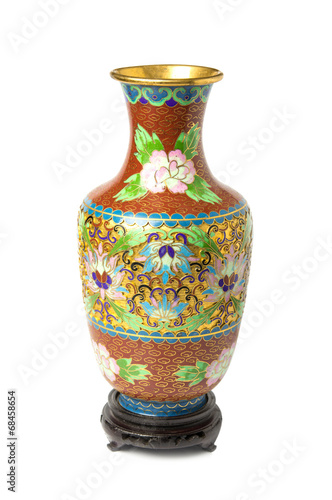 paint vase isolated on white background