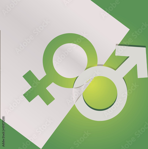 Union of male and female symbols