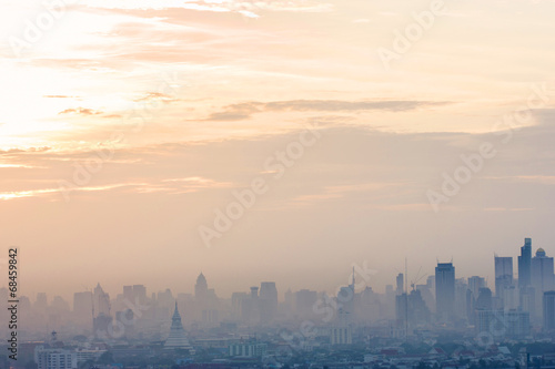 Sunrise in Bangkok city  Bangkok city Thailand.
