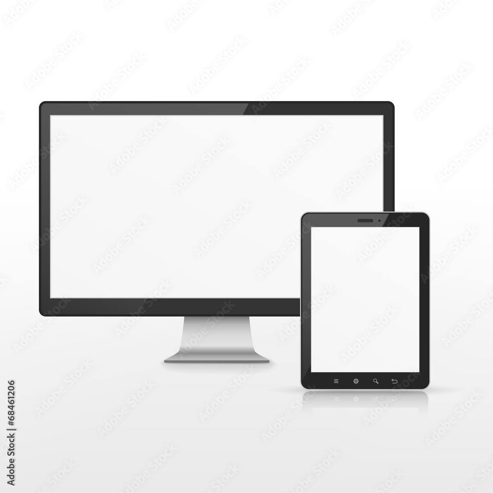 flat screen TV and tablet flat screen TV and tablet
