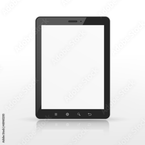 realistic blank tablet template