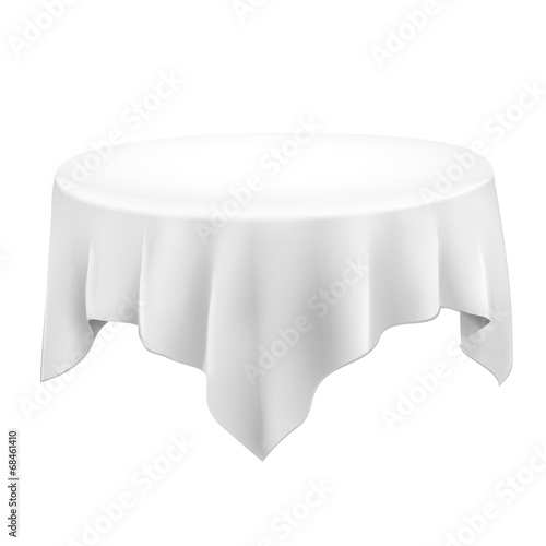 close up of a blank tablecloth