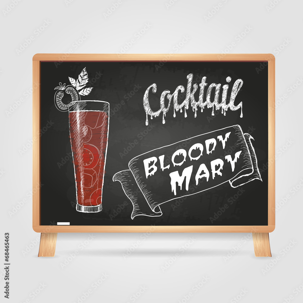 chalk drawings. cocktail Stock Vector Adobe Stock