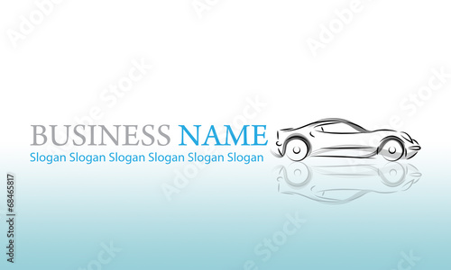 Logo vente de voiture bleu