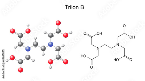 Structural chemical formula of  trilon B - EDTA