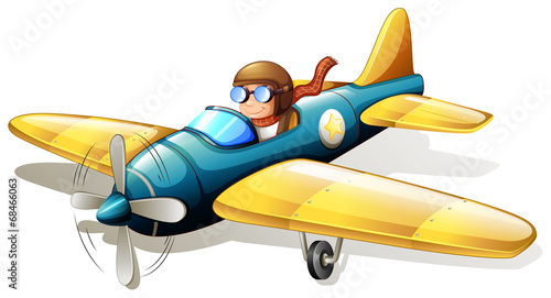 A vintage plane flying