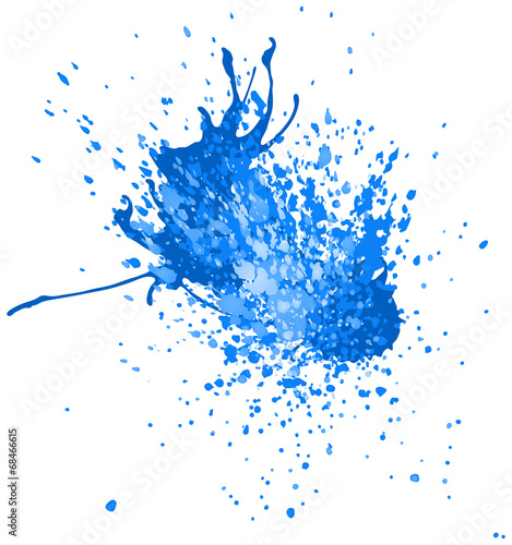blaue Farbspritzer