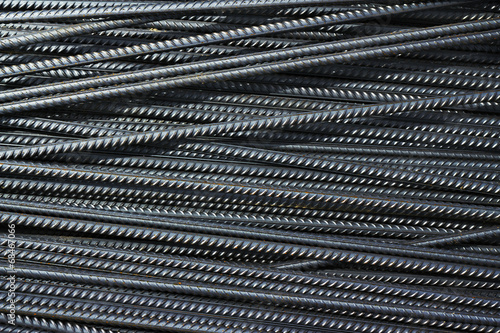 Fotografia iron reinforcement rods in the background