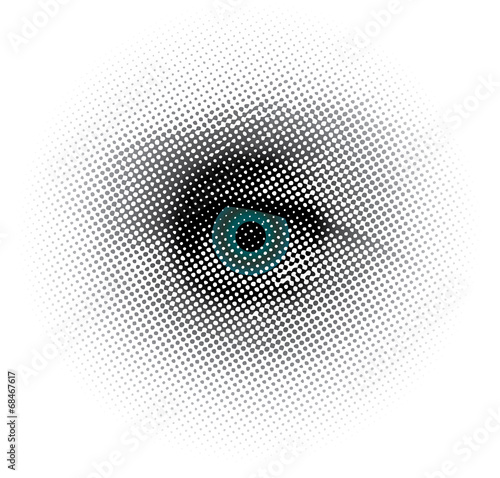 turquoise dot eye
