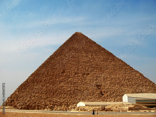 Pyramids in desert of Egypt in Giza