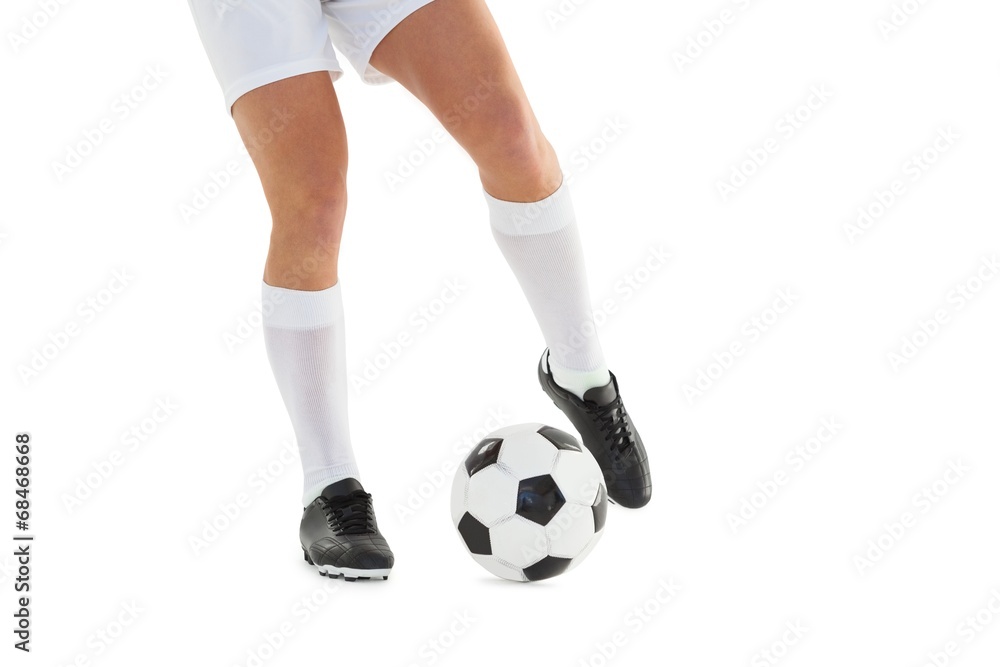Football player kicking the ball Football player kicking the ball