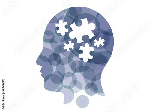 Spectrum puzzle head presentation vector