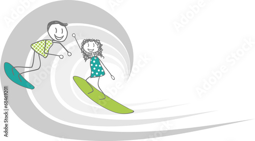 Enfants surfeurs