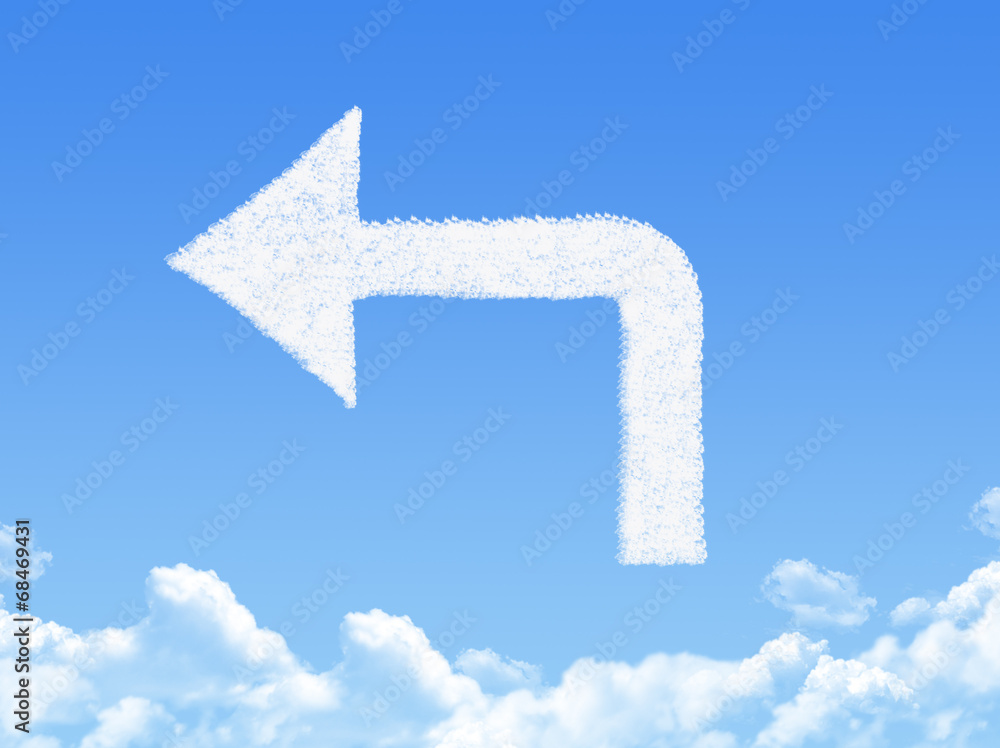 Obraz premium turning arrows shaped cloud