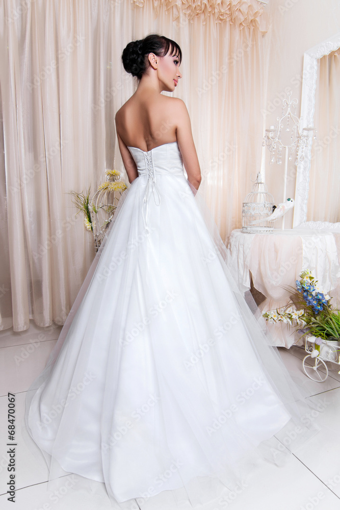 beautiful and fashion bride in interior