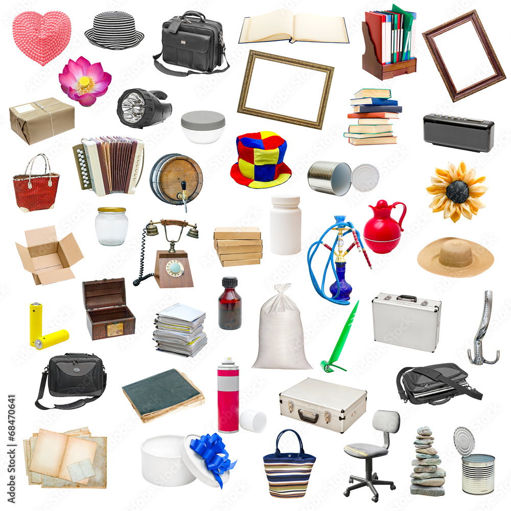 simple collage of isolated objects