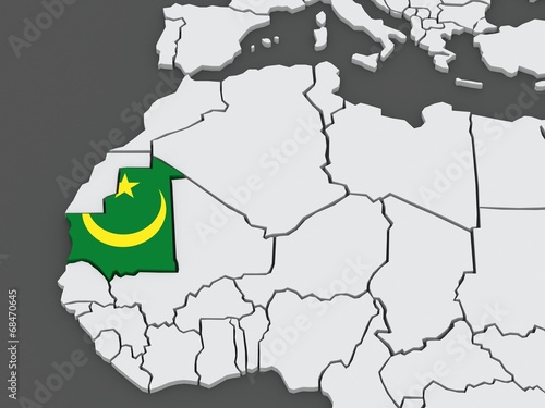 Map of worlds. Mauritania.
