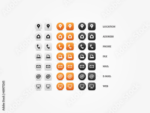 Multipurpose Business Card Icon Set of web icons for business