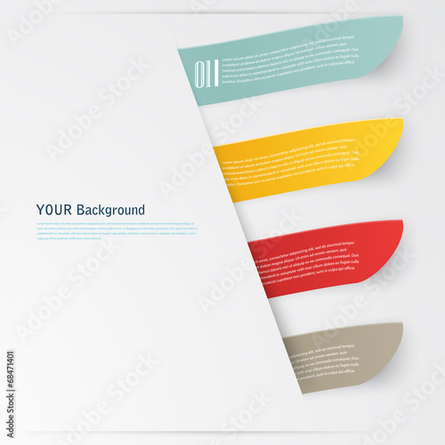 Set of blank rectangle labels with acute