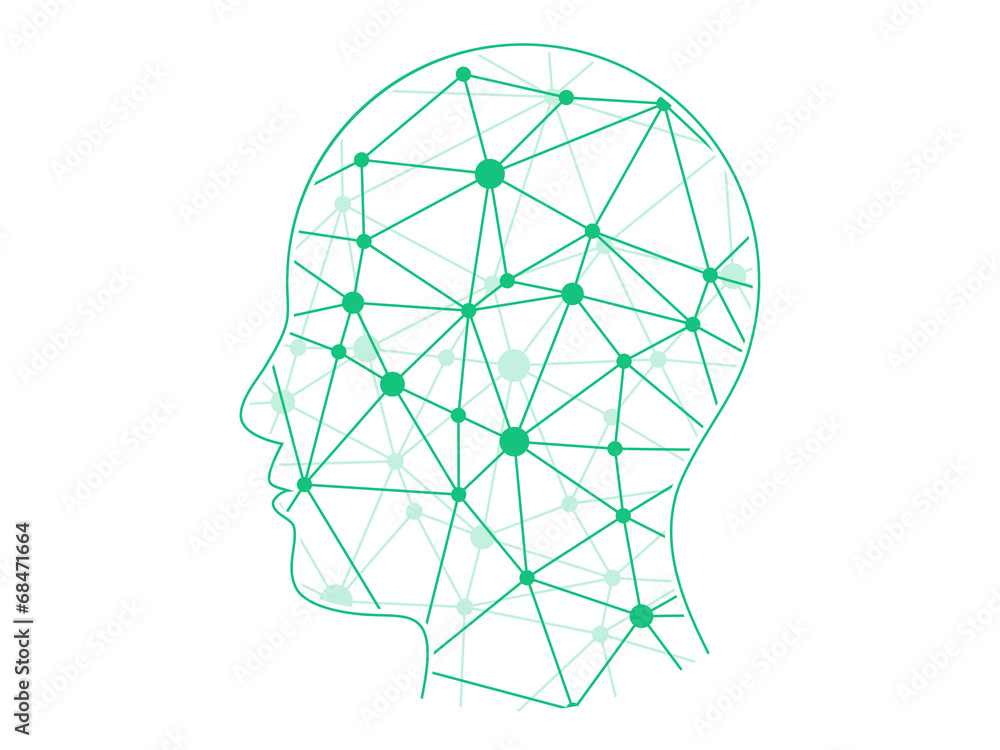 Polygonal network head presentation vector Polygonal network head presentation vector