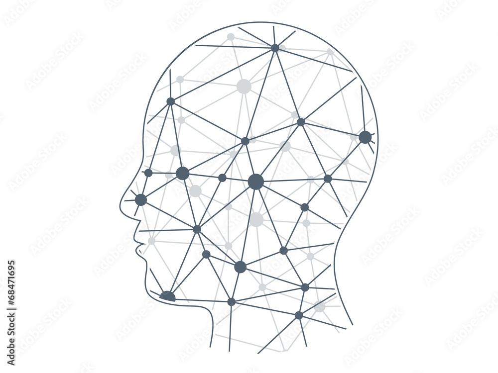Polygonal network head presentation vector Polygonal network head presentation vector