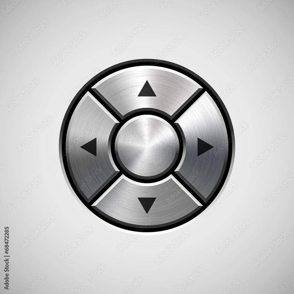 Abstract Joystick Button with Metal Texture Abstract Joystick Button with Metal Texture