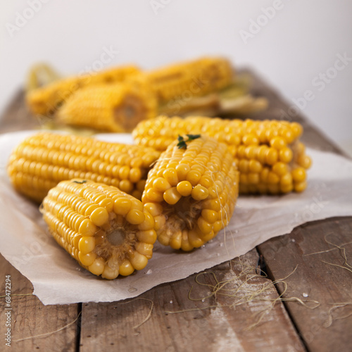 Steamed corn