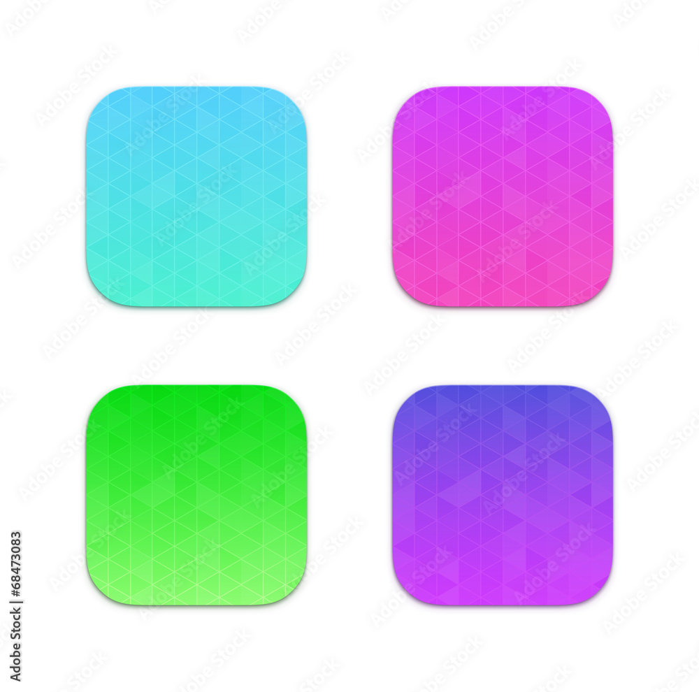 App icons background. Vector templates pack for your design App icons background. Vector templates pack for your design