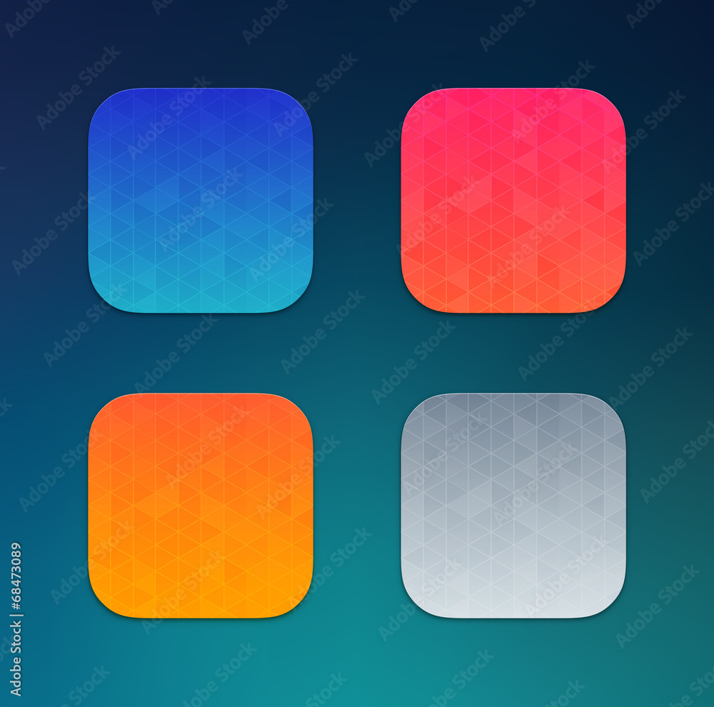 App icons background. Vector templates pack for your design